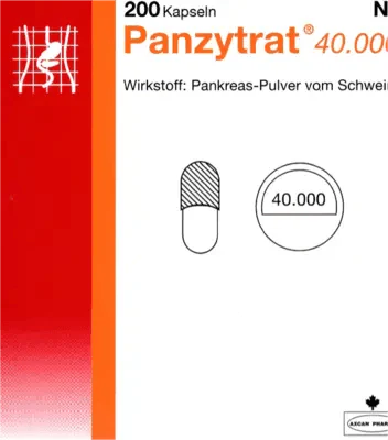 Maldigestion, Disorders of the exocrine pancreas, Panzytrat 40,000 capsules - UKDorf