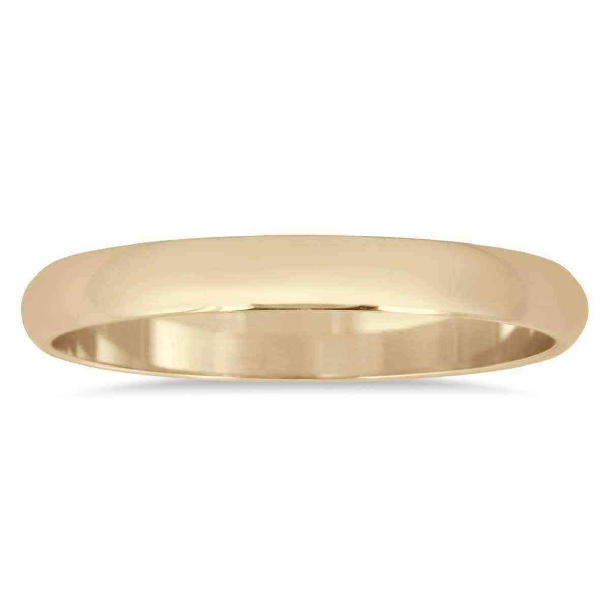 Marquee Jewels 10k Yellow Gold 2-millimeter Domed Wedding Band - size USA 11 UK