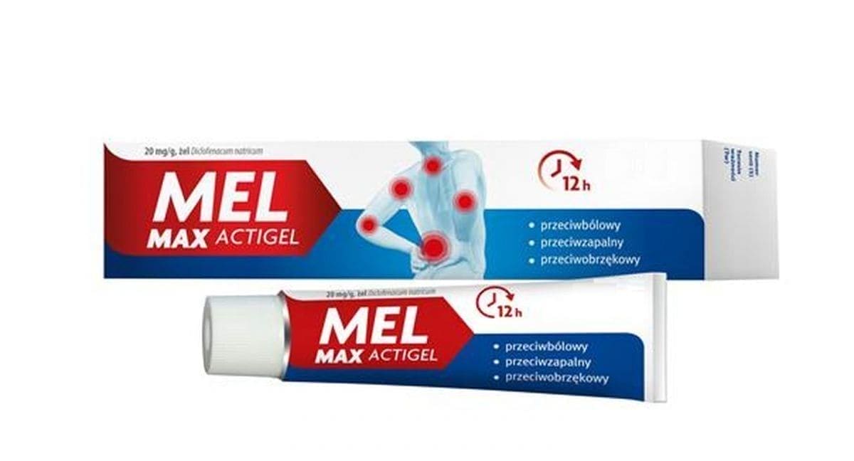 Mel Max Actigel, diclofenac sodium, analgesic, anti inflammatory gel - UKDorf