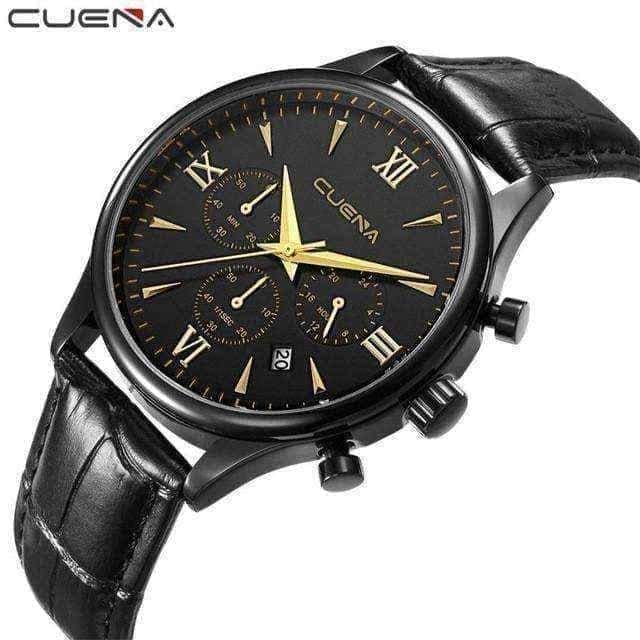 Mens fashion watches - Luxury Brand CUENA Fashion Men Watch Leather UK