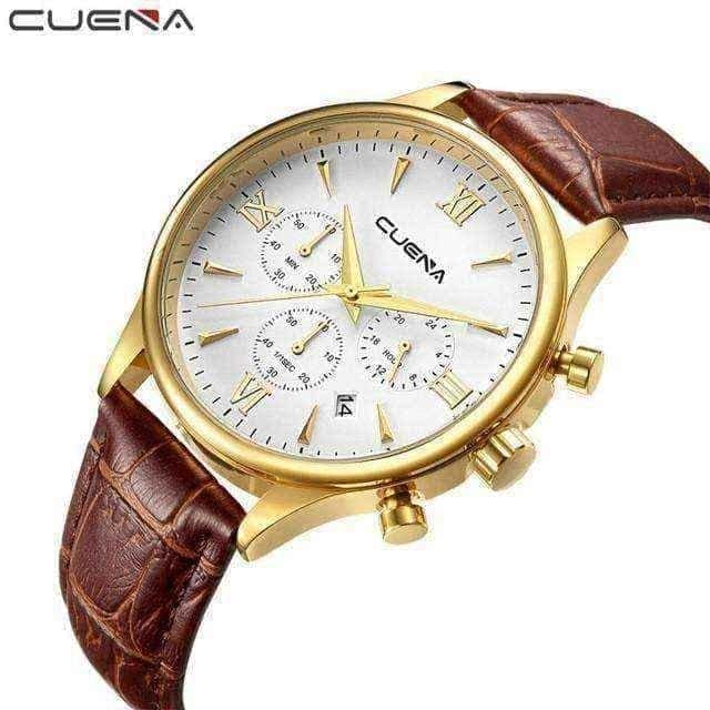 Mens fashion watches - Luxury Brand CUENA Fashion Men Watch Leather UK