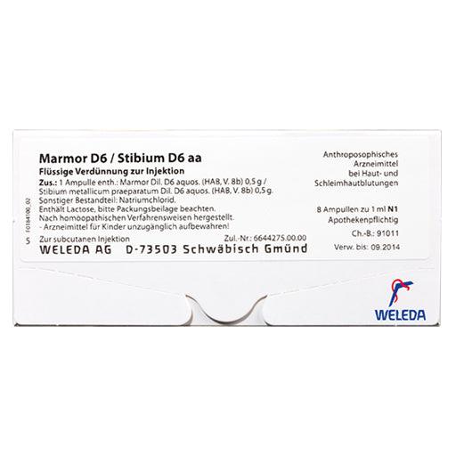 Menstrual disorders and nosebleeds, MARBLE D 6, Stibium D 6 aa ampoules - UKDorf