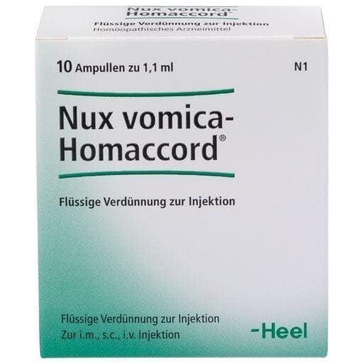 Meteorism, Wind, Flatulence, NUX VOMICA HOMACCORD ampoules - UKDorf