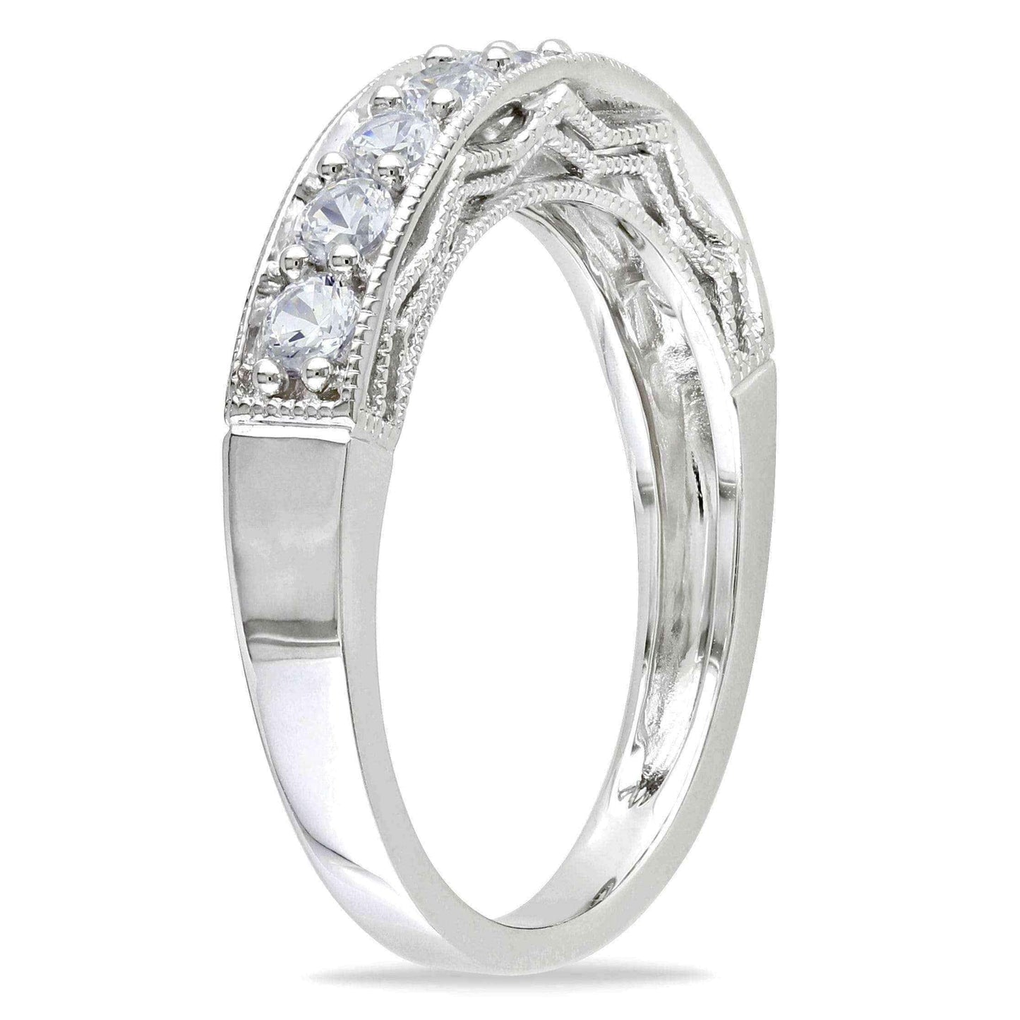 Miadora Sterling Silver White Sapphire and Gemstone Stackable Anniversary Ring UK
