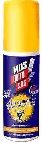 Mosquito SOS Protective spray for mosquitoes ticks and flies 125ml UK