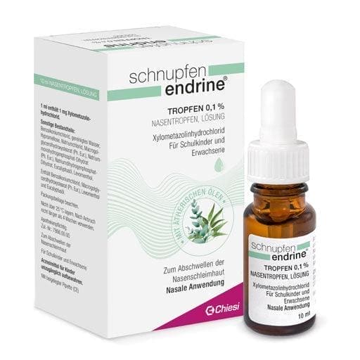 Nasal drops, COLD ENDRINE 0.1%, levomenthol, eucalyptus oil - UKDorf