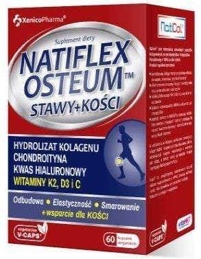 Natiflex Osteum, collagen, chondroitin sulfate, hyaluronic acid, vitamins: C, K2, D3 - UKDorf