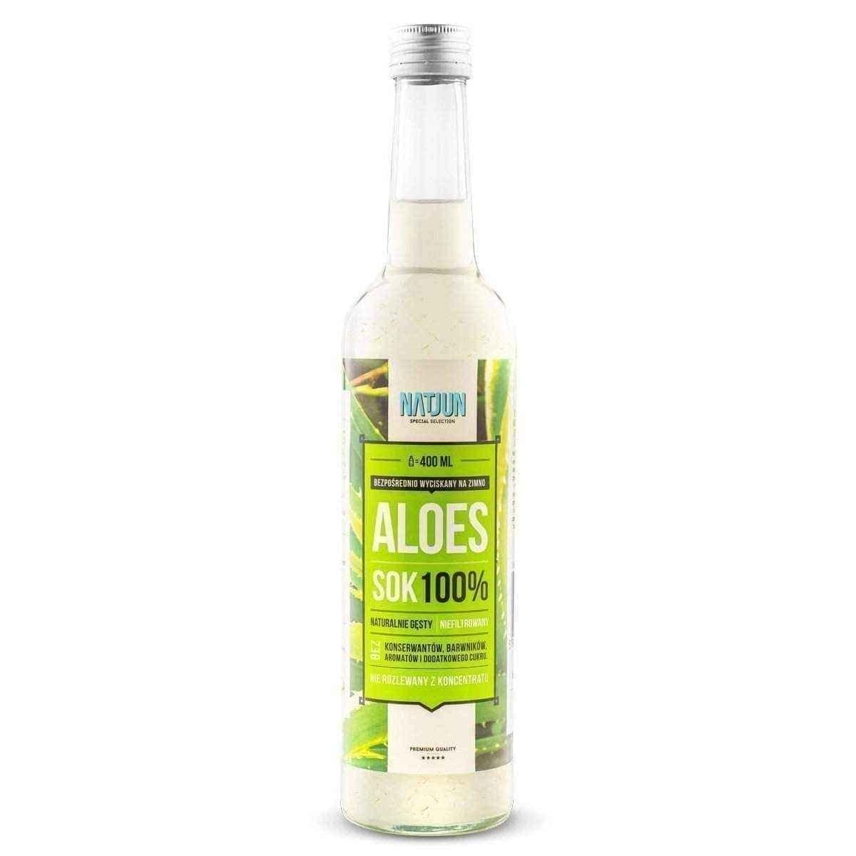 NATJUN 100% aloe vera juice 400ml UK