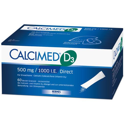Natural treatment for osteoporosis, CALCIMED D3 500 mg, 1000 IU Direct Granules - UKDorf