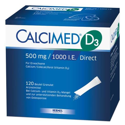 Natural treatment for osteoporosis, CALCIMED D3 500 mg, 1000 IU Direct Granules - UKDorf