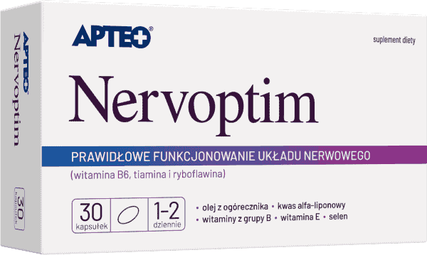 NERVOPTIM APTEO borage oil x 30 capsules, alpha lipoic acid UK