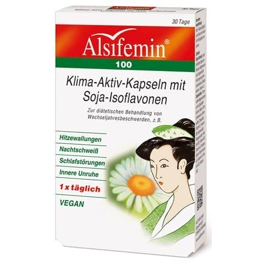 Night sweats, hot flashes, ALSIFEMIN 100 climate active with soya 1x1 capsules - UKDorf