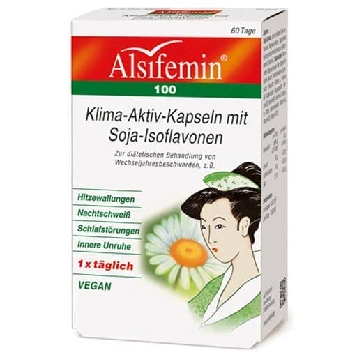 Night sweats, hot flashes, ALSIFEMIN 100 climate active with soya 1x1 capsules - UKDorf