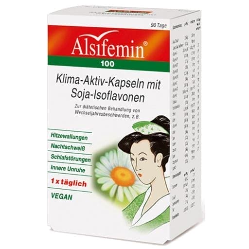 Night sweats, hot flashes, ALSIFEMIN 100 climate active with soya 1x1 capsules - UKDorf