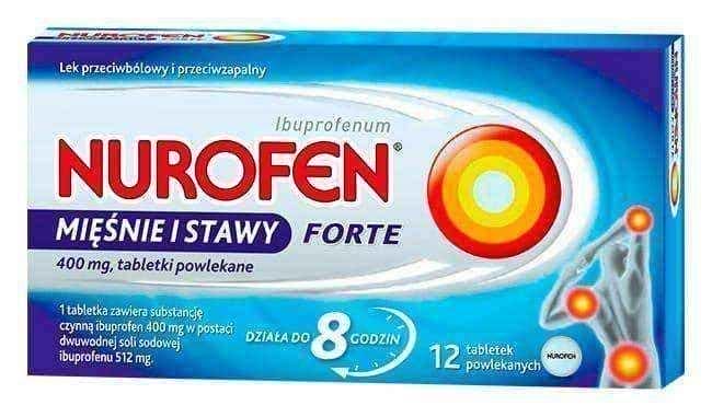 Nurofen Muscles and joints Forte 400mg x 12 tablets UK