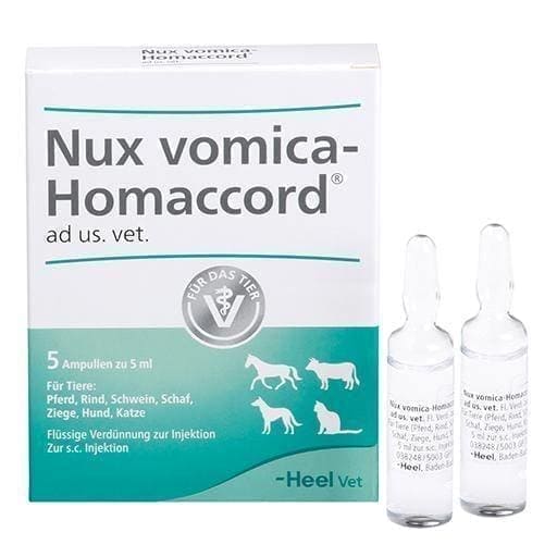 NUX VOMICA HOMACCORD ad us.vet.Ampullen 5 pc UK