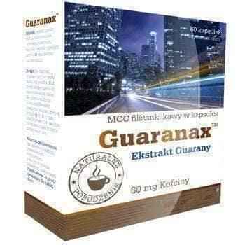 OLIMP Guaranax x 60 capsules, guarana, psychophysical reduces appetite