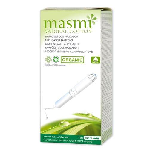 ORGANIC TAMPONS Super with applicator 100% organic cotton MASMI - UKDorf