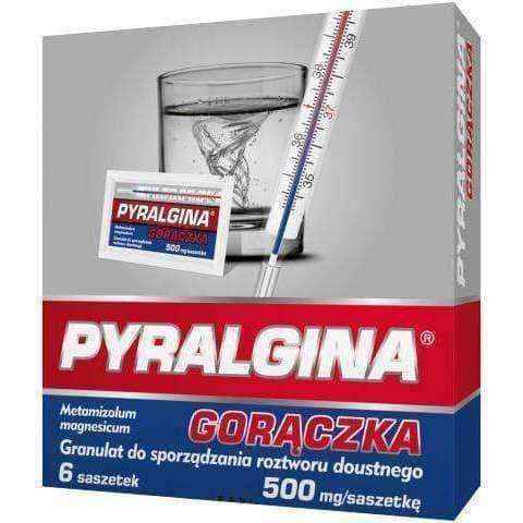 Pain medication, Pyralgina Fever 500mg x 6 sachets, metamizol magnesium