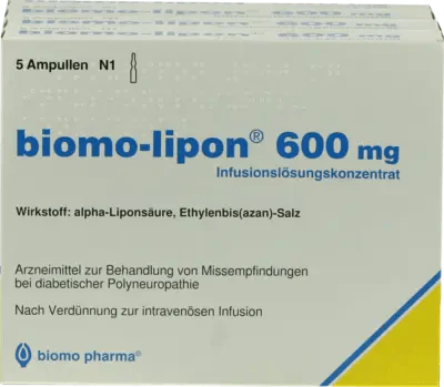 Paraesthesia, diabetes mellitus, Diabetic polyneuropathy, BIOMO-lipon 600 mg ampoules - UKDorf