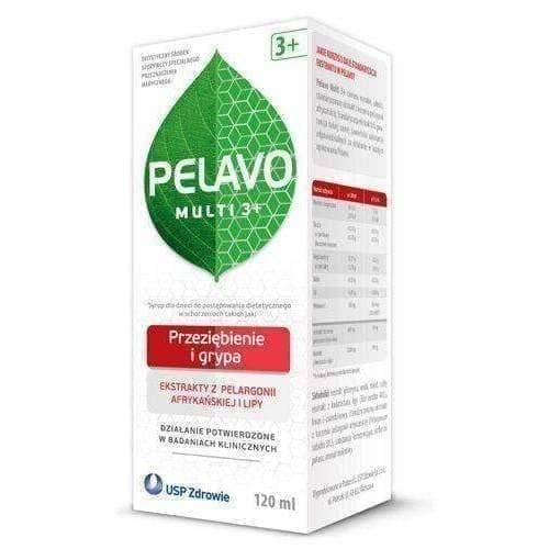 Pelavo Multi 3+ syrup 120ml colds and flu UK