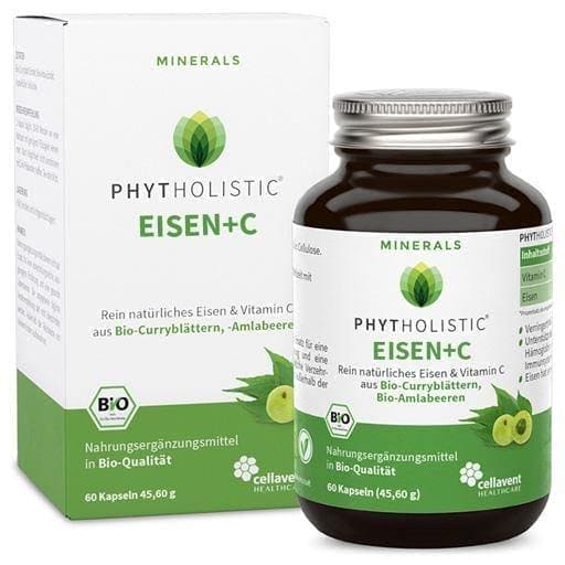 PHYTHOLISTIC iron + C organic capsules 60 pcs UK