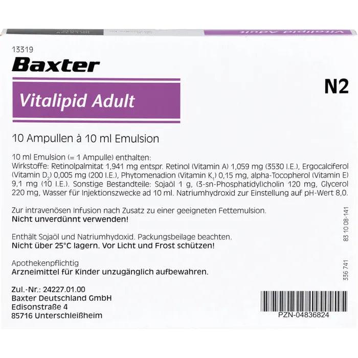 Phytomenadione, ergocalciferol, tocopherol, VITALIPID Adult ampoules - UKDorf