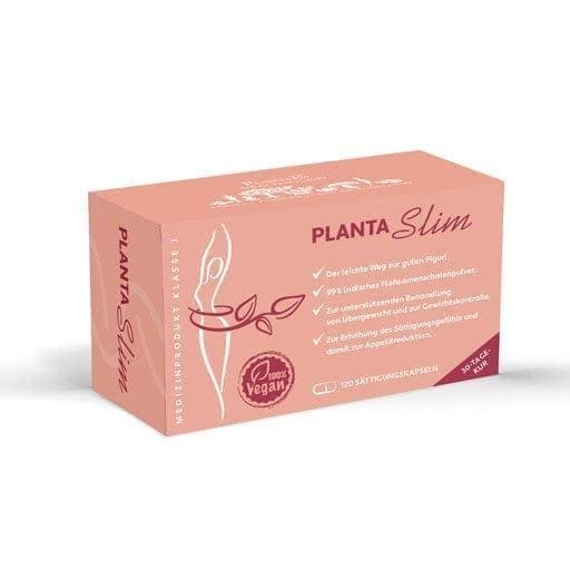 PLANTA SLIM 99% psyllium husk powder, SATIATION capsules, vegan - UKDorf