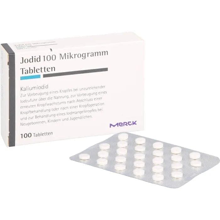 Potassium iodide, JODID 100 tablets, iodine deficiency, thyroid supporting - UKDorf
