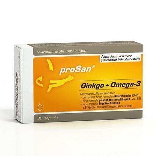 PROSAN Ginkgo + Omega-3 capsules 30 pc UK
