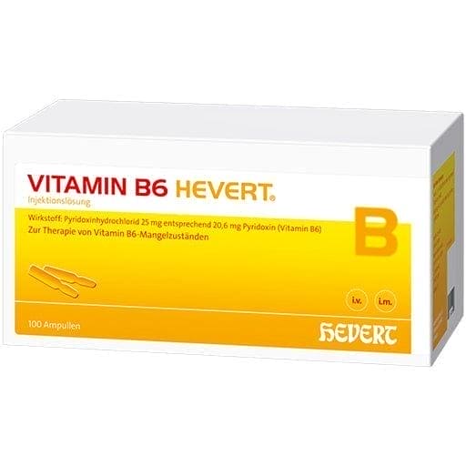 Pyridoxine hydrochloride, VITAMIN B6 HEVERT ampoules - UKDorf