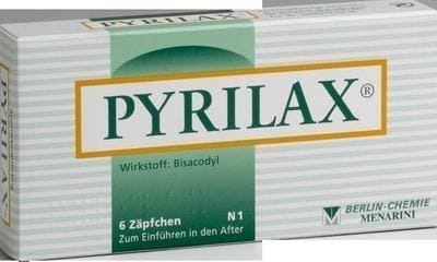 PYRILAX 10 mg Bisacodyl suppositories 6 pc UK