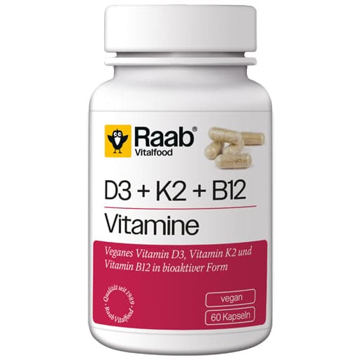 RAAB Vitalfood Vitamin D3 K2 B12 Capsules - UKDorf