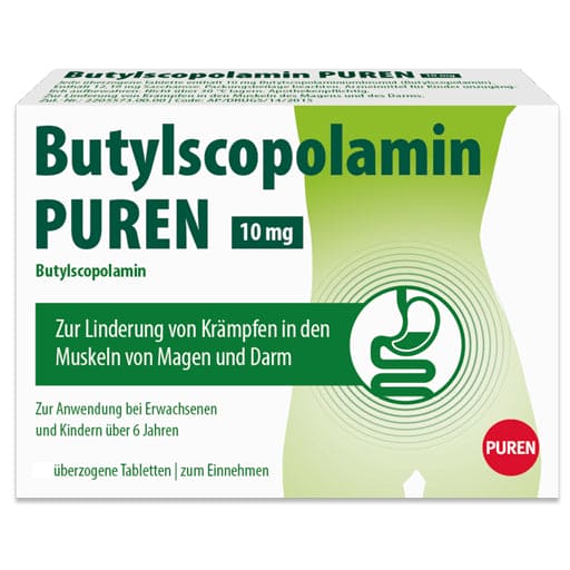 Relief of gastrointestinal spasms, BUTYLSCOPOLAMIN PUREN - UKDorf