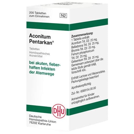Respiratory tract infection, Upper, lower respiratory tract infection, ACONITUM PENTARKAN tablets - UKDorf