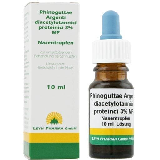 Rhinogutta Argenti nasal drops diacetylotannici proteinici 3% MP 10ml - UKDorf