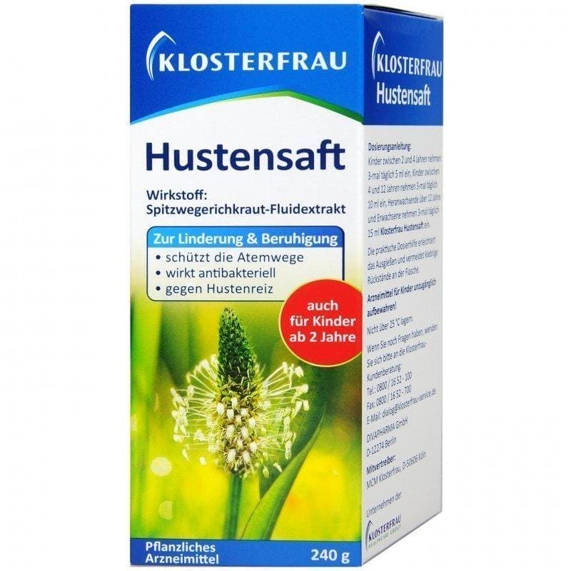 Ribwort leaf cough syrup UK
