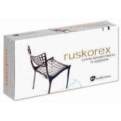 RUSKOREX suppositories x 10, hemorrhoids cure UK
