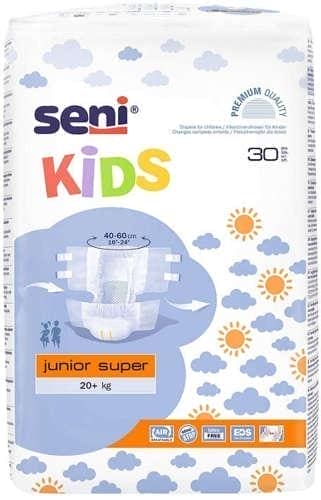 SENI KIDS JUNIOR SUPER Diapers 20+ kg x 30 pieces - UKDorf