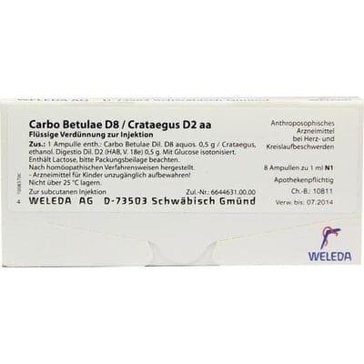 Shortness of breath, arteriosclerosis, convalescence, CARBO BETULAE D 8, Crataegus D 2 - UKDorf
