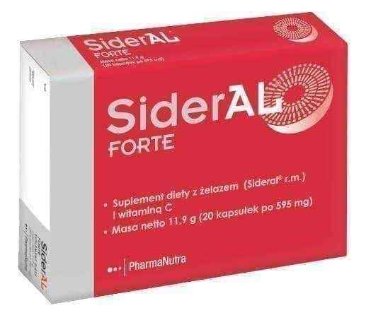 Sideral Forte x 20 capsules, iron and vitamin C