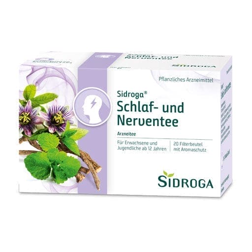 SIDROGA sleep, nerve tea, valerian root, lemon balm, passion flower, peppermint leaves - UKDorf