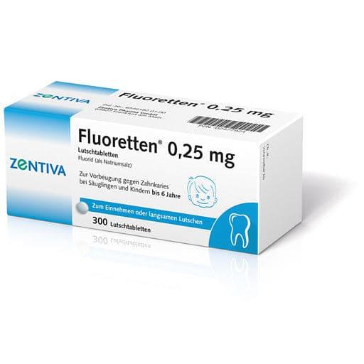 Sodium fluoride, FLUORETTES 0.25 mg tablets - UKDorf