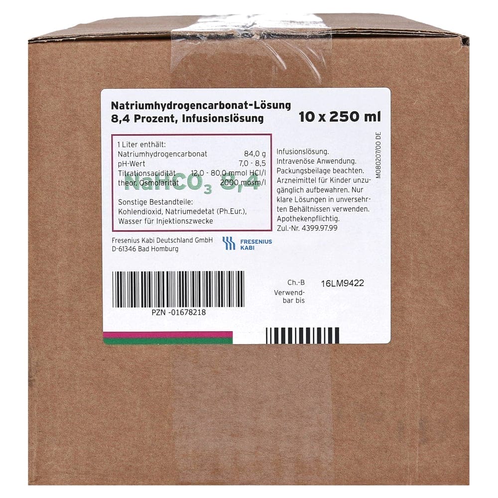 SODIUM HYDROGEN CARBONATE 8.4% glass infusion solution - UKDorf
