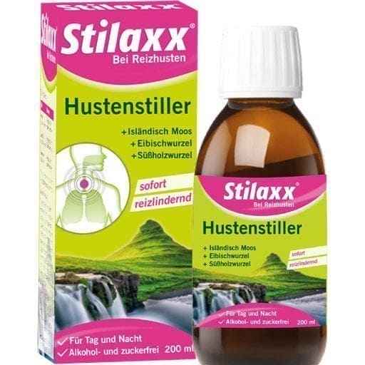 STILAXX cough suppressant Icelandic moss adults 200 ml dry cough remedy