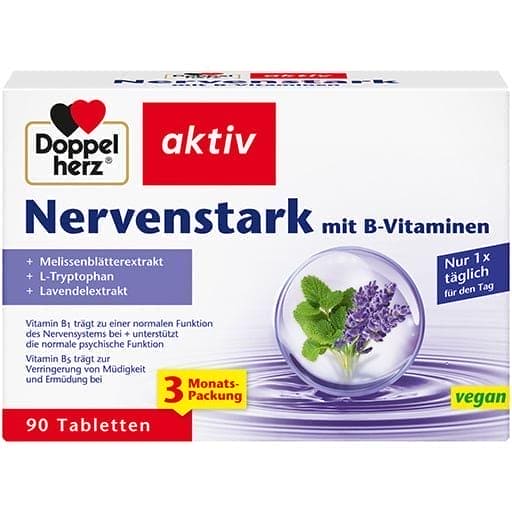 Strong nerves tablets, L-tryptophan, St. John's wort, lemon balm, Lavender - UKDorf