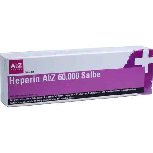 superficial thrombophlebitis HEPARIN ABZ 60,000 Ointment 100 g