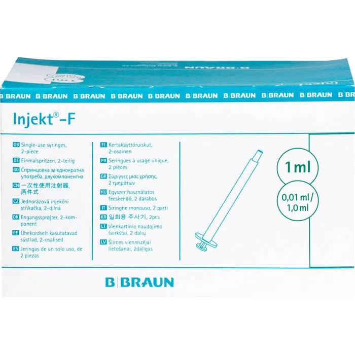 Syringe, INJECT F fine dosing spray 1 ml x100, tuberculin, heparin, allergy tests - UKDorf