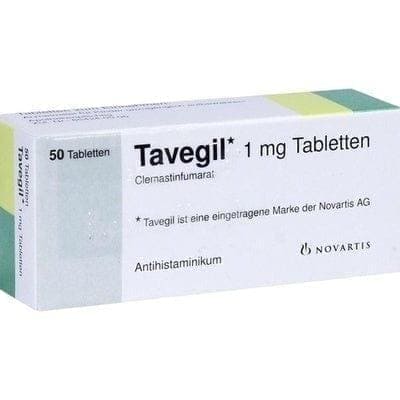 TAVEGIL tablets, clemastine fumarate, eczema, chickenpox, hay fever, nervous colds - UKDorf