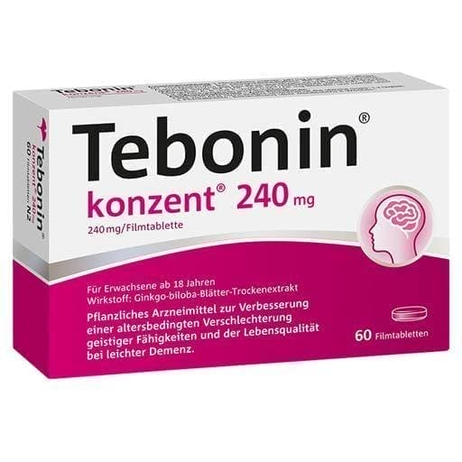TEBONIN concentrate 240 mg brain memory tab. 60 pc UK